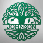 Fancy Tree of Life Personalized Steel Metal Sign Wall ArtCustomly Gifts