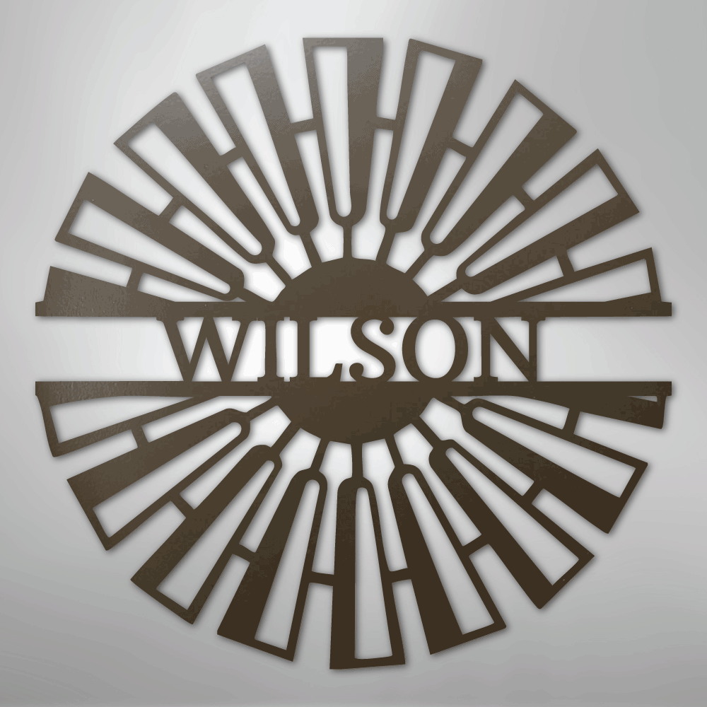 Fancy Windmill Personalized Steel Metal Sign Wall ArtCustomly Gifts