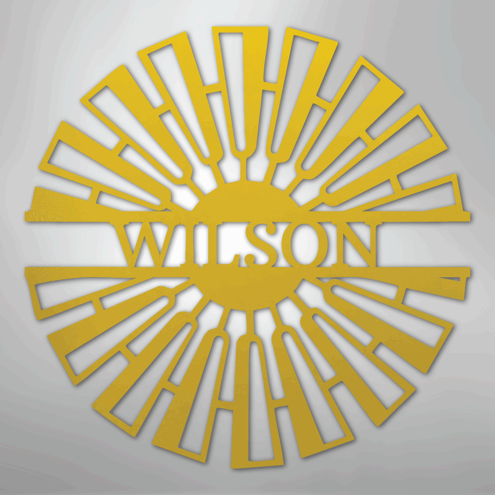 Fancy Windmill Personalized Steel Metal Sign Wall ArtCustomly Gifts