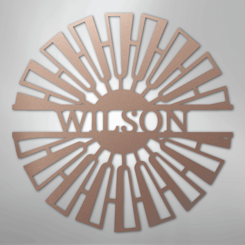 Fancy Windmill Personalized Steel Metal Sign Wall ArtCustomly Gifts