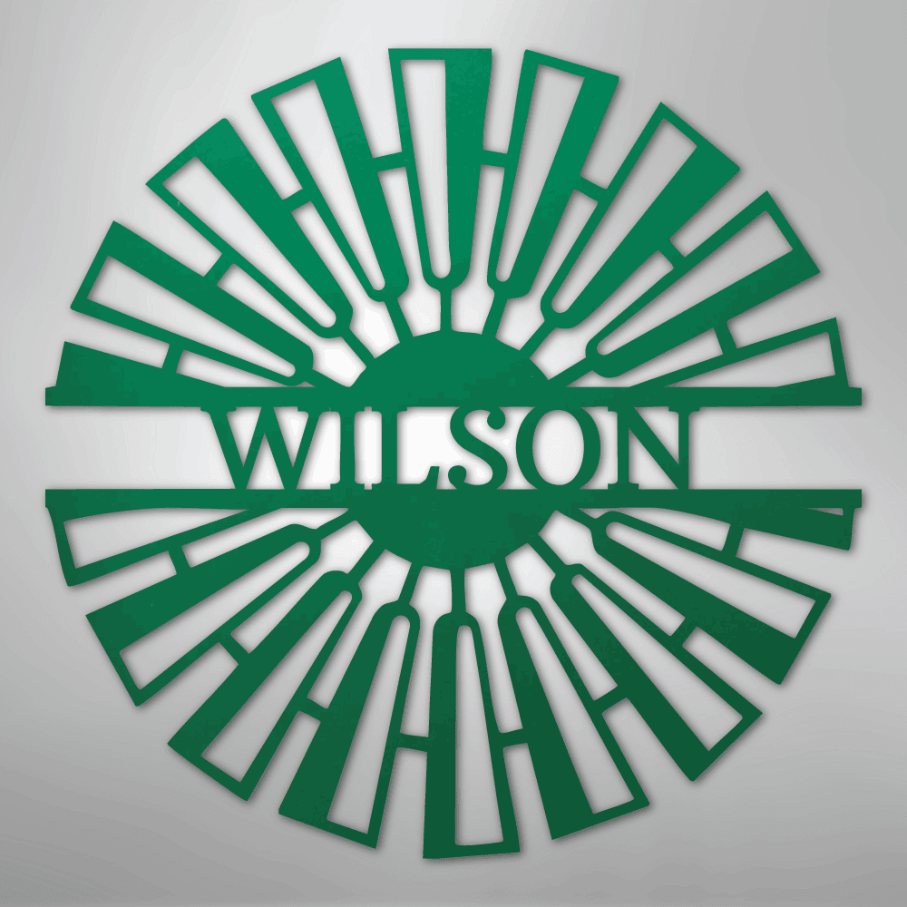 Fancy Windmill Personalized Steel Metal Sign Wall ArtCustomly Gifts