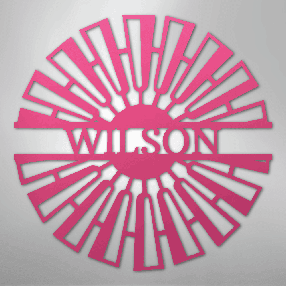 Fancy Windmill Personalized Steel Metal Sign Wall ArtCustomly Gifts