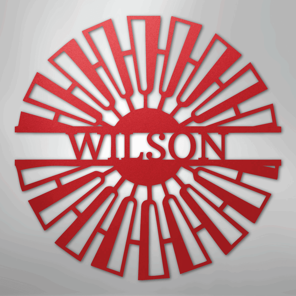 Fancy Windmill Personalized Steel Metal Sign Wall ArtCustomly Gifts