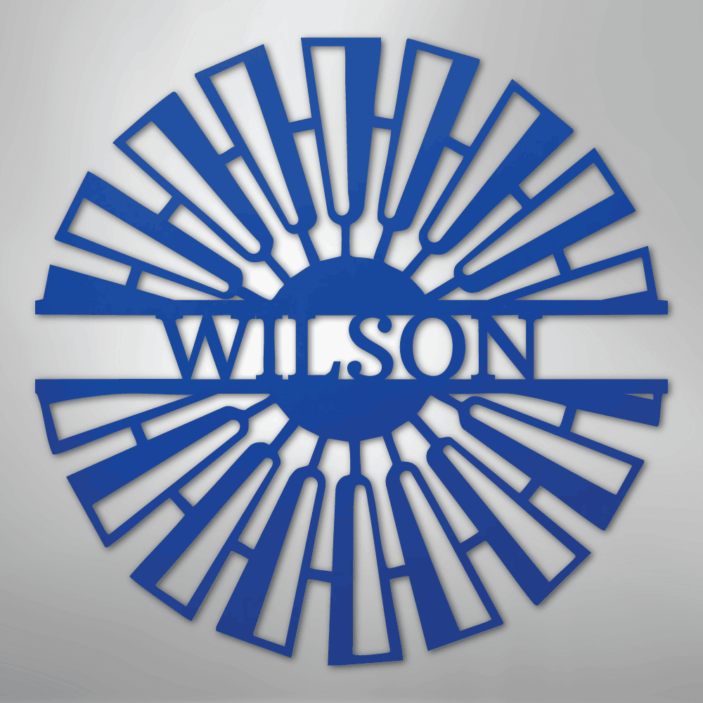 Fancy Windmill Personalized Steel Metal Sign Wall ArtCustomly Gifts