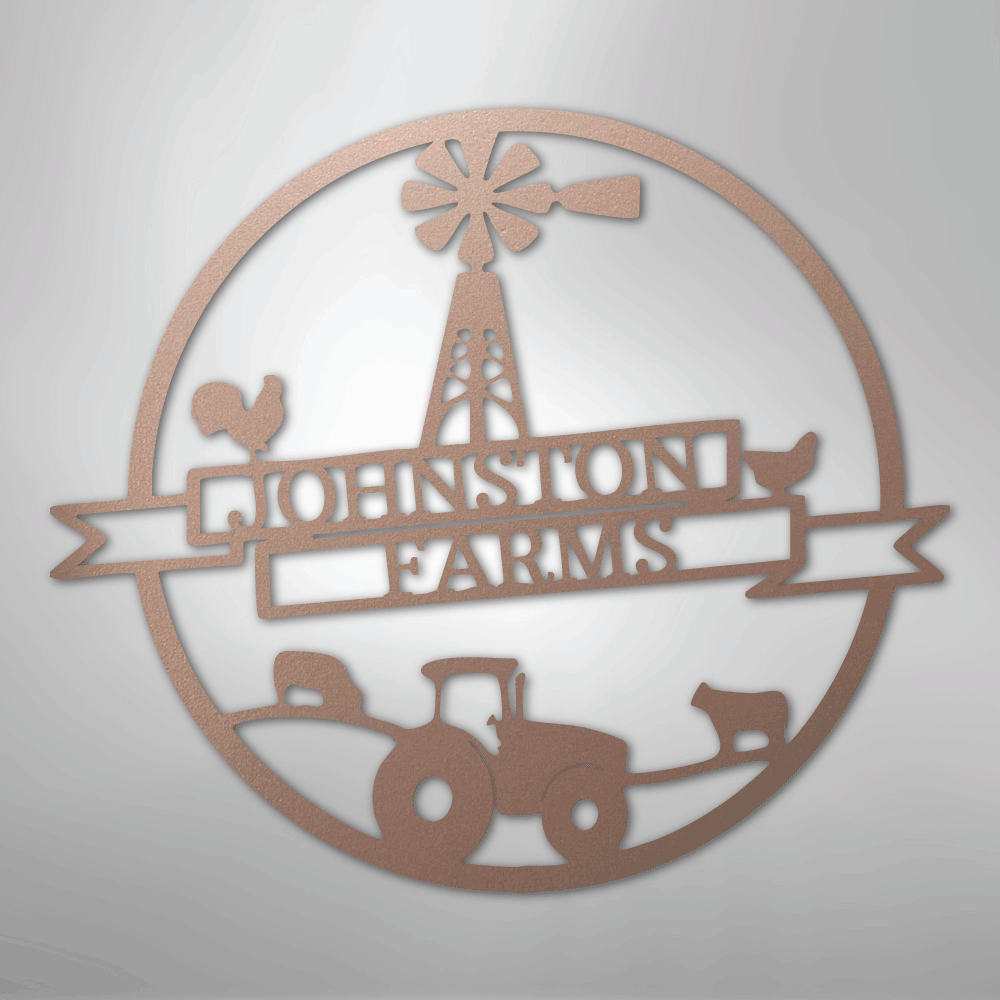 Farm Banner Personalized Steel Metal Sign Wall ArtCustomly Gifts
