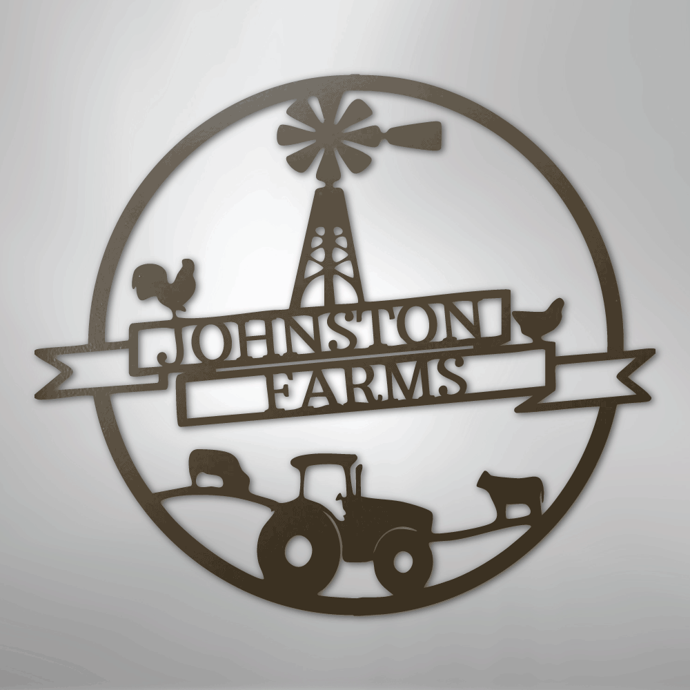 Farm Banner Personalized Steel Metal Sign Wall ArtCustomly Gifts