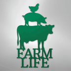 Farm Life Animals Chicken Pig Cow - Steel Metal Sign Wall ArtCustomly Gifts