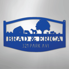 Farm Scene Personalized Name and Address Steel Metal SignCustomly Gifts