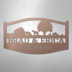 Farm Scene Personalized Name and Address Steel Metal SignCustomly Gifts