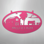 Farmstead Personalized Steel Metal Sign Wall ArtCustomly Gifts
