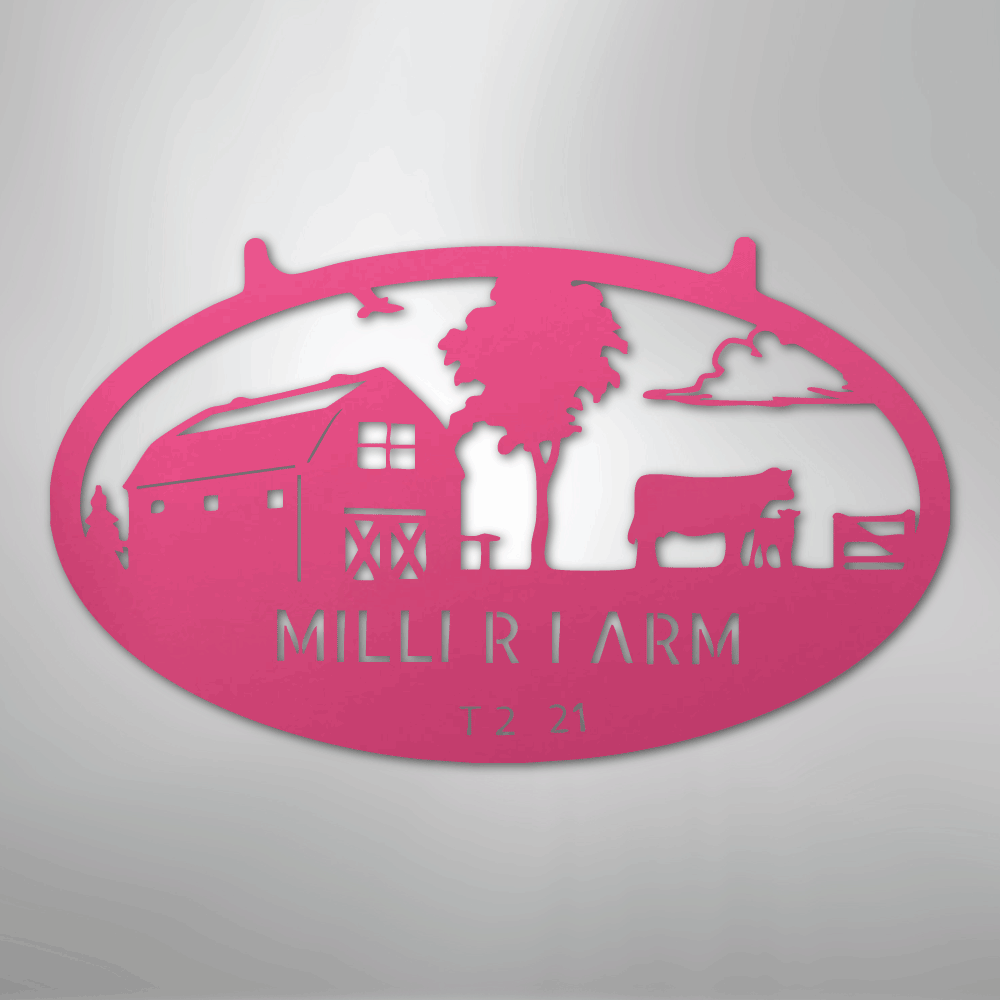 Farmstead Personalized Steel Metal Sign Wall ArtCustomly Gifts
