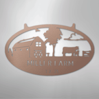 Farmstead Personalized Steel Metal Sign Wall ArtCustomly Gifts