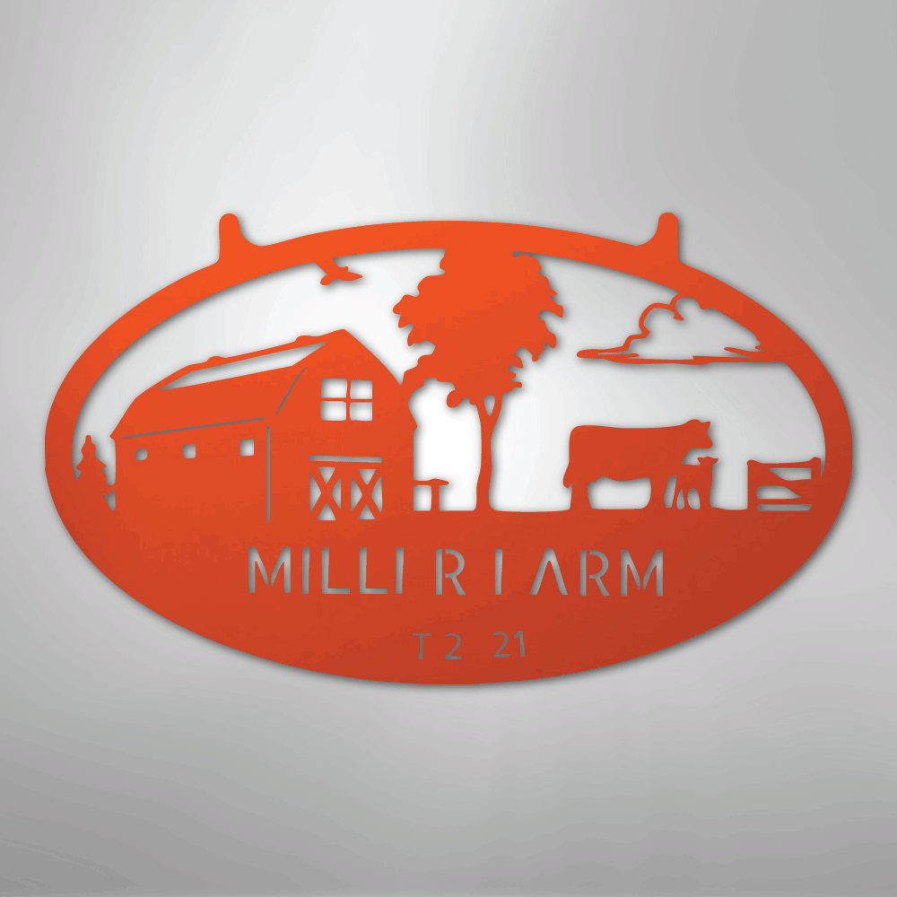 Farmstead Personalized Steel Metal Sign Wall ArtCustomly Gifts