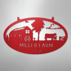 Farmstead Personalized Steel Metal Sign Wall ArtCustomly Gifts