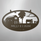 Farmstead Personalized Steel Metal Sign Wall ArtCustomly Gifts