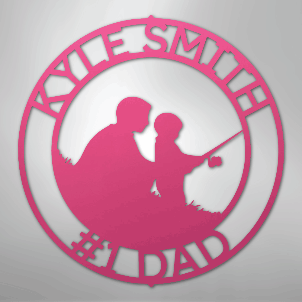 Father and Son Fishing Personalized Steel Metal Sign Wall ArtCustomly Gifts