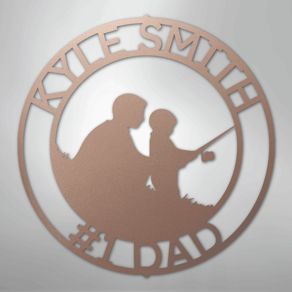 Father and Son Fishing Personalized Steel Metal Sign Wall ArtCustomly Gifts
