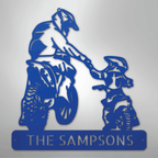 Father and Son Motocross Personalized Steel Metal Sign Wall ArtCustomly Gifts