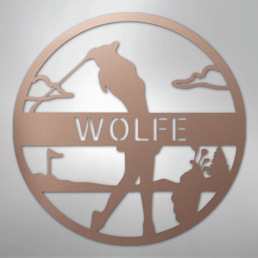 Female Golfer Personalized Steel Metal Sign Wall ArtCustomly Gifts