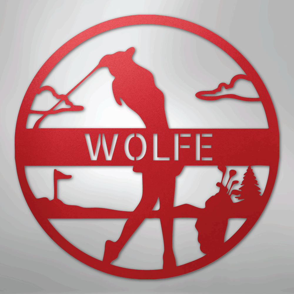 Female Golfer Personalized Steel Metal Sign Wall ArtCustomly Gifts