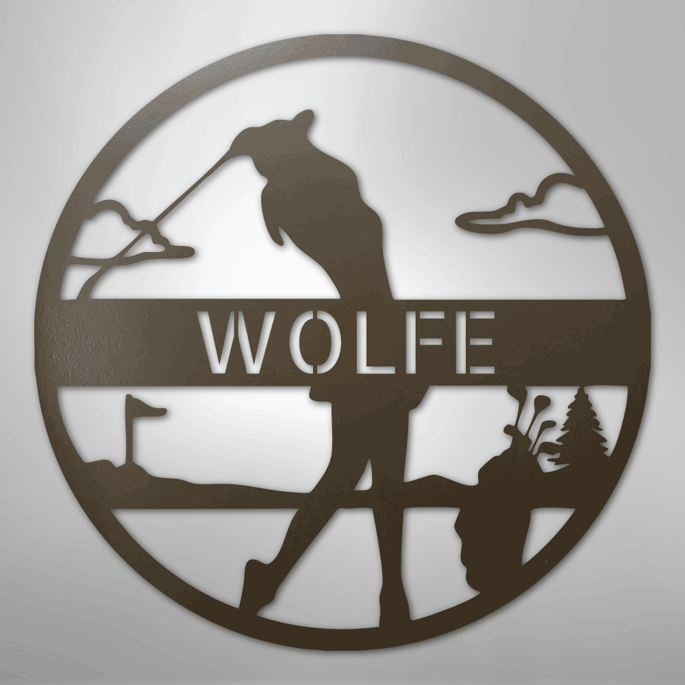 Female Golfer Personalized Steel Metal Sign Wall ArtCustomly Gifts
