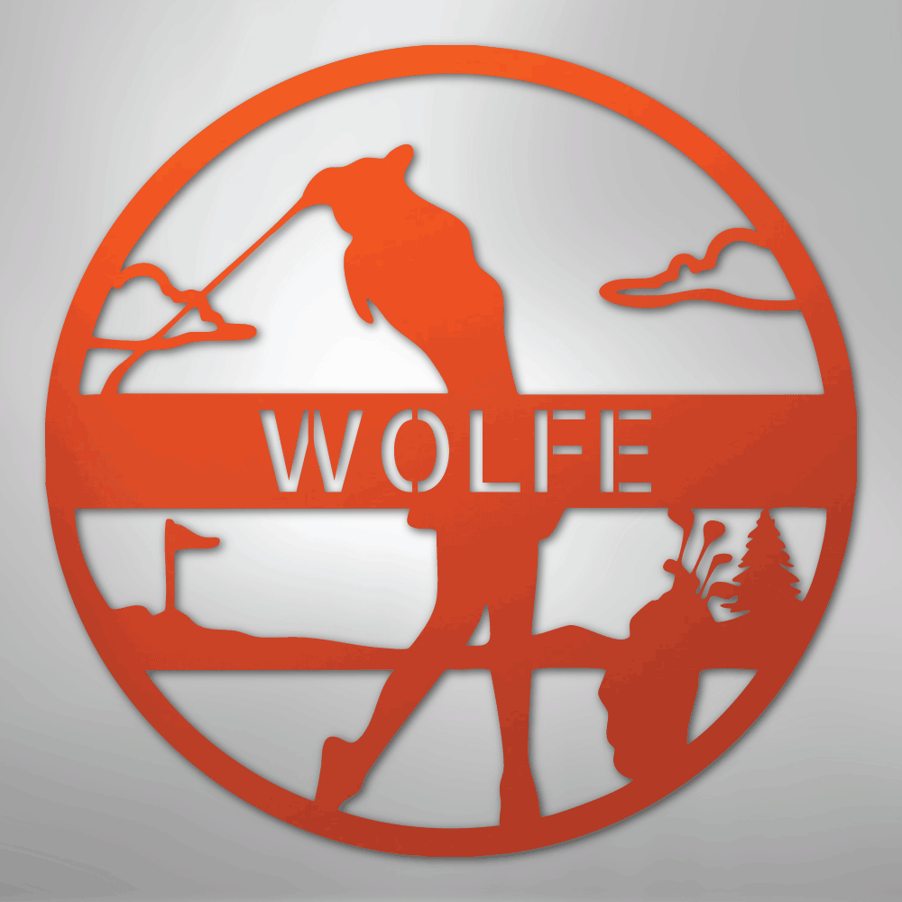 Female Golfer Personalized Steel Metal Sign Wall ArtCustomly Gifts