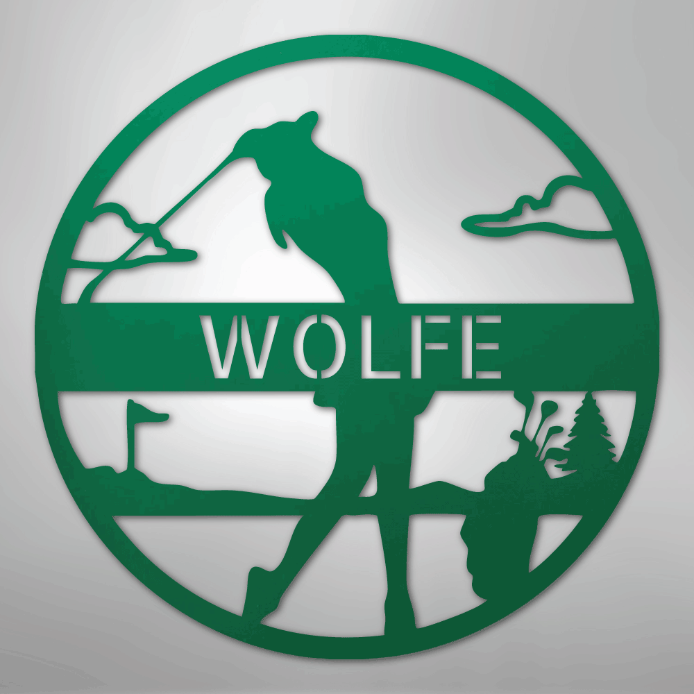 Female Golfer Personalized Steel Metal Sign Wall ArtCustomly Gifts