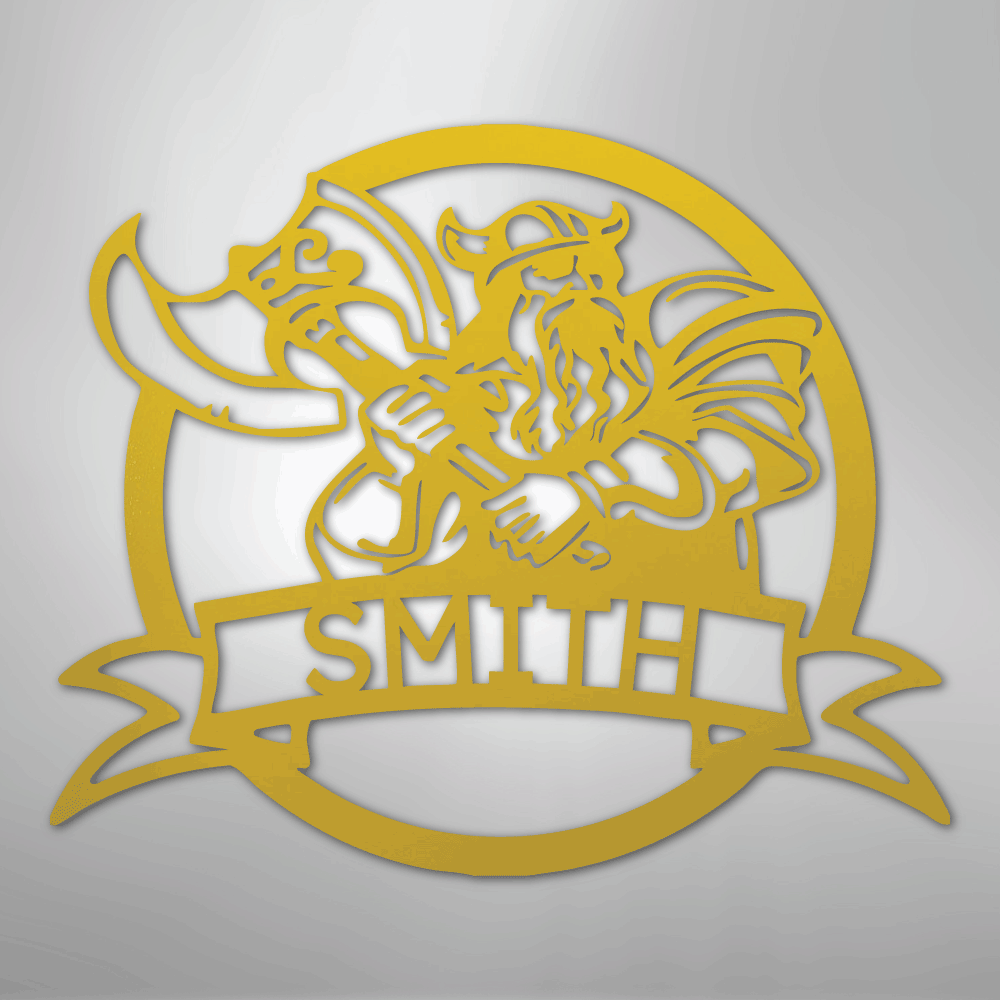 Fighting Viking Personalized Steel Metal Sign Wall ArtCustomly Gifts