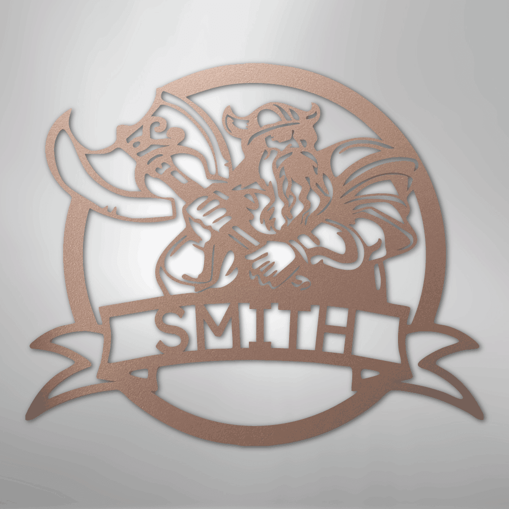 Fighting Viking Personalized Steel Metal Sign Wall ArtCustomly Gifts
