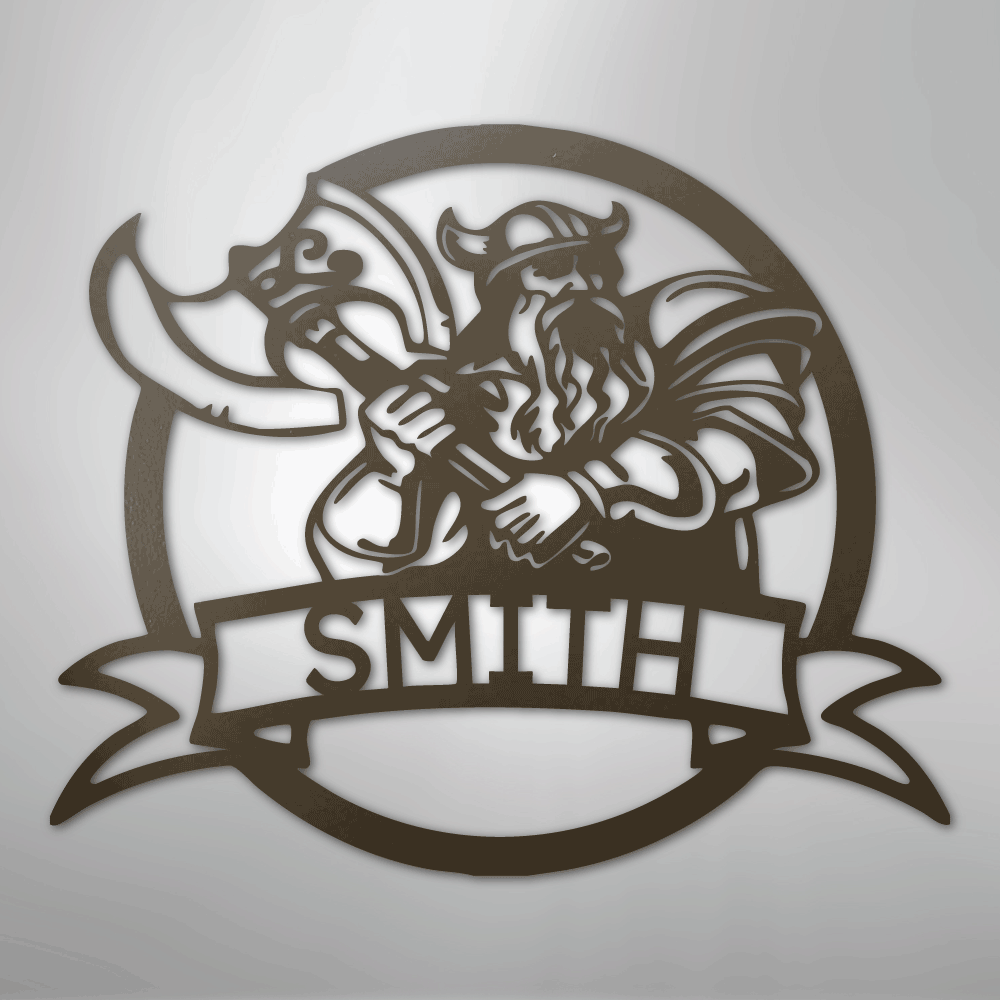Fighting Viking Personalized Steel Metal Sign Wall ArtCustomly Gifts