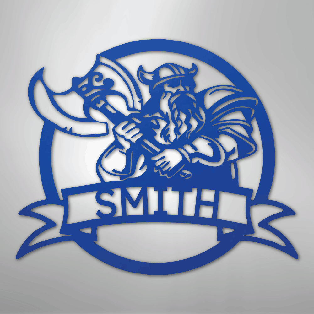 Fighting Viking Personalized Steel Metal Sign Wall ArtCustomly Gifts