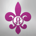 Fleur De Lis Initial Personalized Steel Metal Sign Wall ArtCustomly Gifts