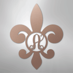 Fleur De Lis Initial Personalized Steel Metal Sign Wall ArtCustomly Gifts