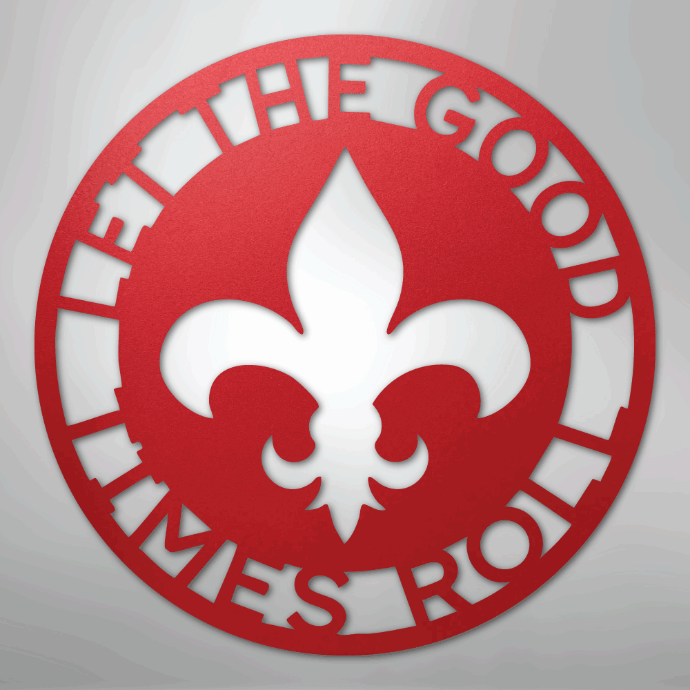 Fleur De Lis Ring Personalized Steel Metal Sign Wall ArtCustomly Gifts