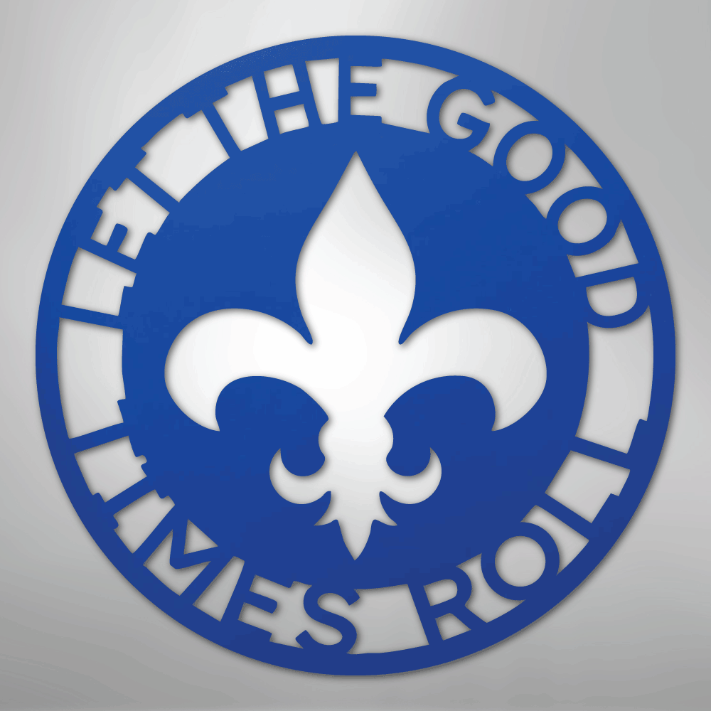 Fleur De Lis Ring Personalized Steel Metal Sign Wall ArtCustomly Gifts