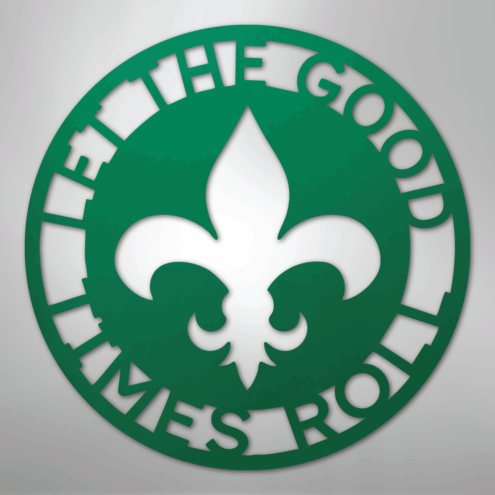 Fleur De Lis Ring Personalized Steel Metal Sign Wall ArtCustomly Gifts