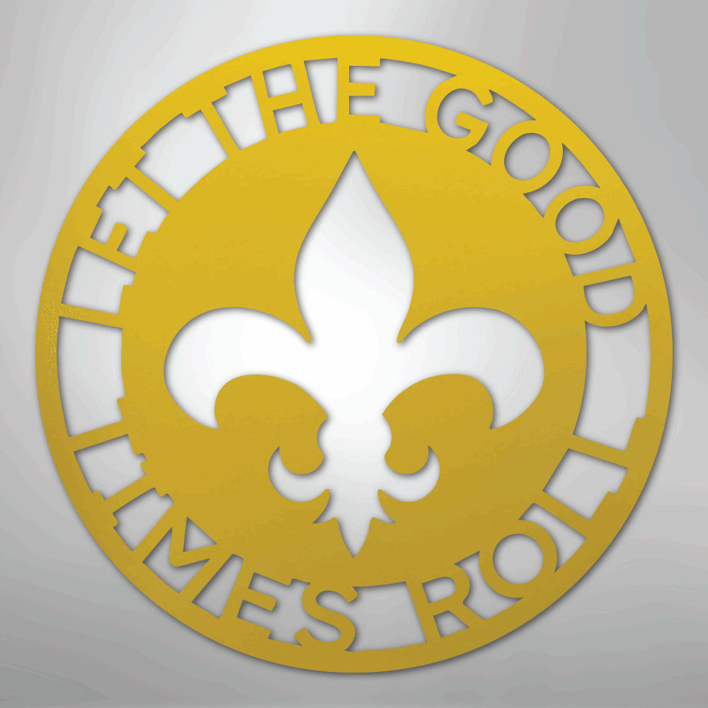 Fleur De Lis Ring Personalized Steel Metal Sign Wall ArtCustomly Gifts