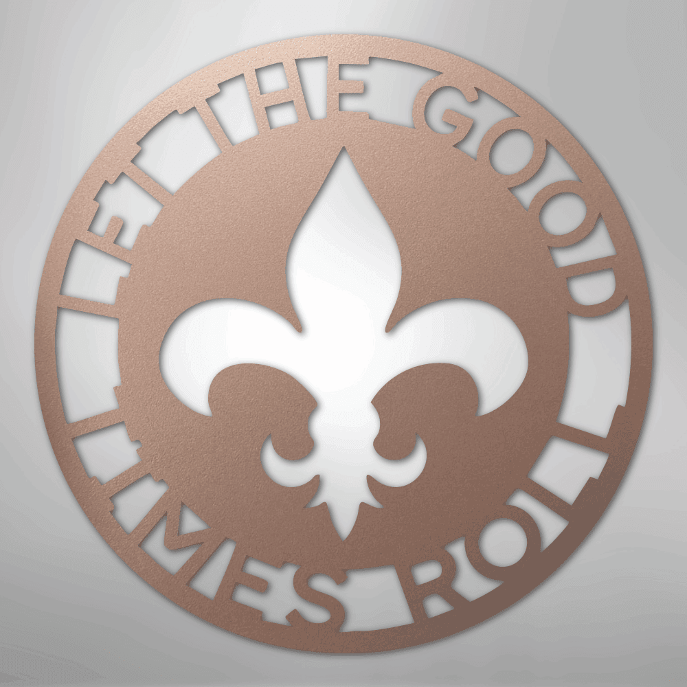 Fleur De Lis Ring Personalized Steel Metal Sign Wall ArtCustomly Gifts