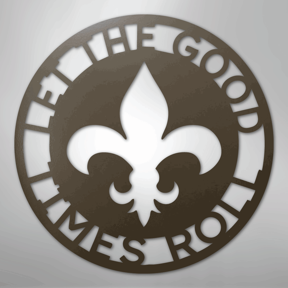 Fleur De Lis Ring Personalized Steel Metal Sign Wall ArtCustomly Gifts