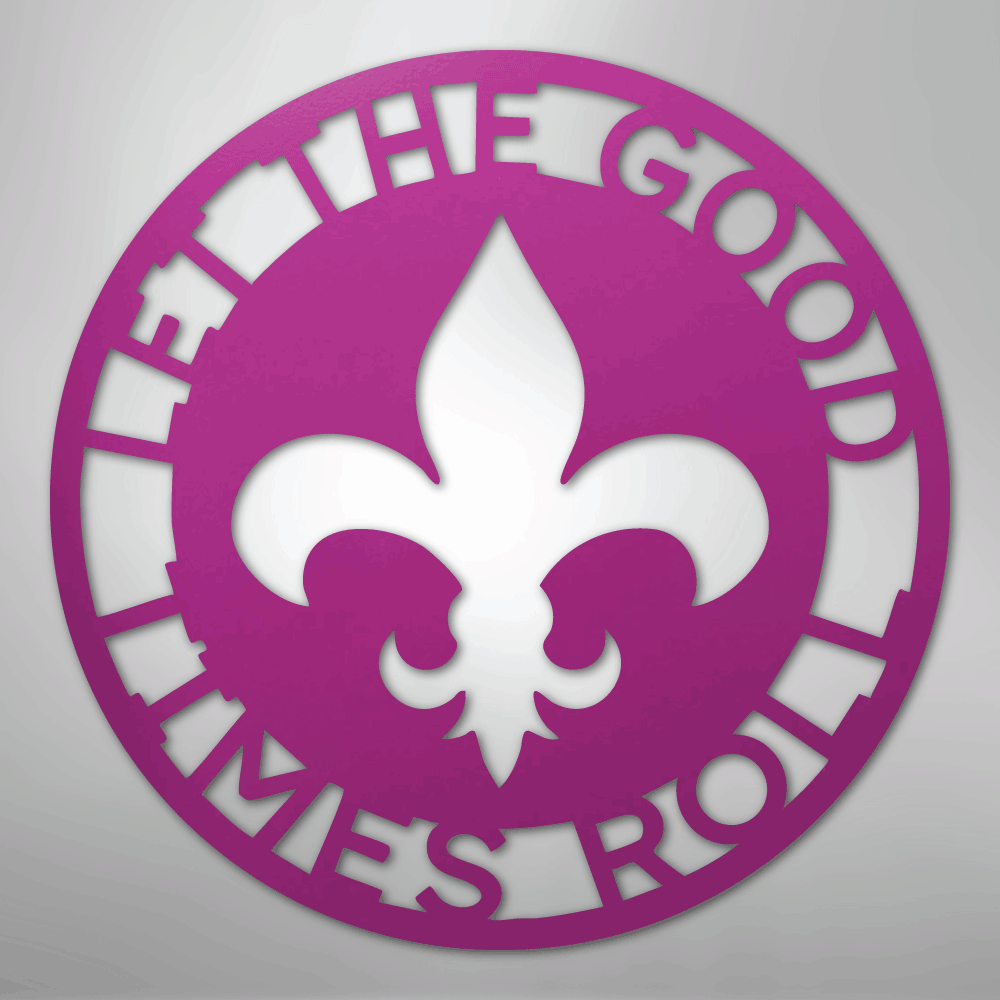 Fleur De Lis Ring Personalized Steel Metal Sign Wall ArtCustomly Gifts
