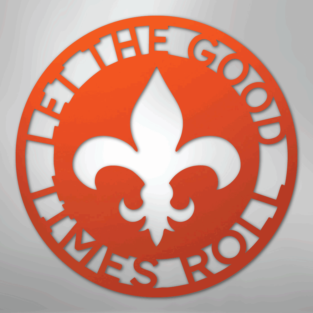 Fleur De Lis Ring Personalized Steel Metal Sign Wall ArtCustomly Gifts