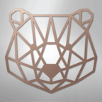 Geometric Bear - Steel Metal Sign Wall ArtCustomly Gifts