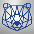 Geometric Bear - Steel Metal Sign Wall ArtCustomly Gifts