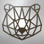 Geometric Bear - Steel Metal Sign Wall ArtCustomly Gifts