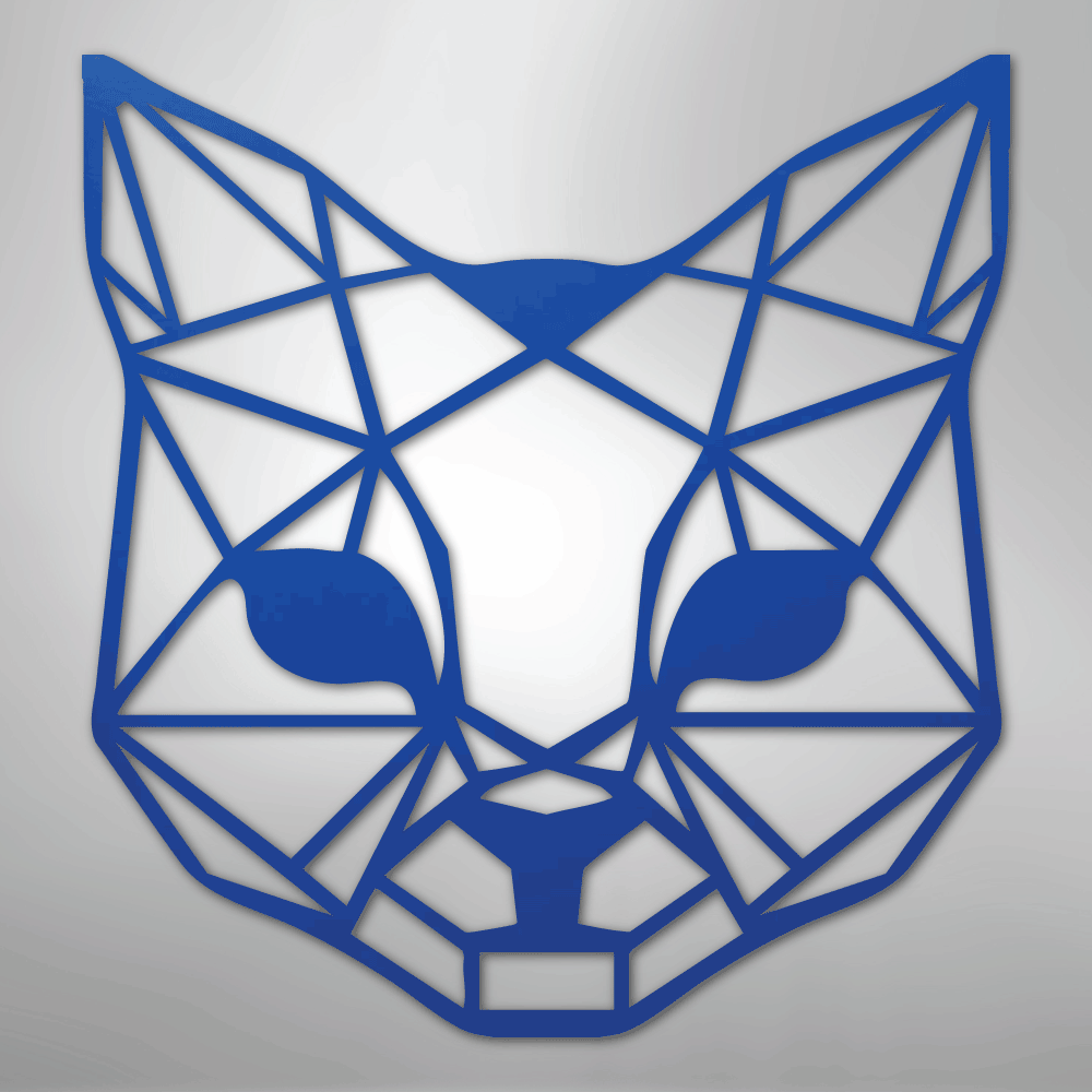 Geometric Cat - Steel Metal Sign Wall ArtCustomly Gifts