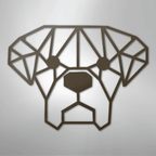 Geometric Dog - Steel Metal Sign Wall ArtCustomly Gifts
