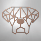 Geometric Dog - Steel Metal Sign Wall ArtCustomly Gifts