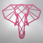Geometric Elephant - Steel Metal Sign Wall ArtCustomly Gifts