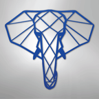 Geometric Elephant - Steel Metal Sign Wall ArtCustomly Gifts