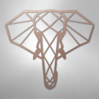 Geometric Elephant - Steel Metal Sign Wall ArtCustomly Gifts